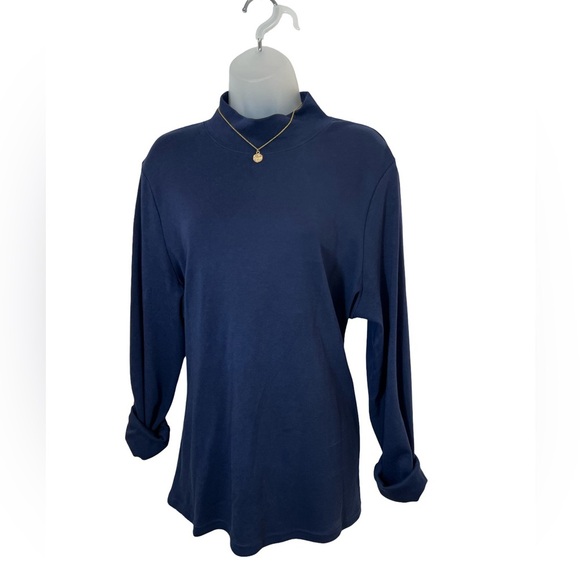 NWT-Karen Scott Navy Women's Sweatshirt 100% cotton - Picture 4 of 6